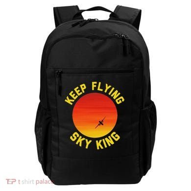 Keep Flying Sky King Aviation Pilot Airplane Backpack