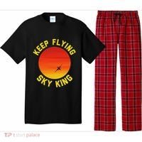 Keep Flying Sky King Aviation Pilot Airplane Pajama Set thumb 0