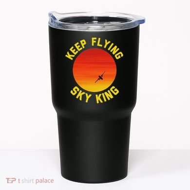 Keep Flying Sky King Aviation Pilot Airplane Tumbler