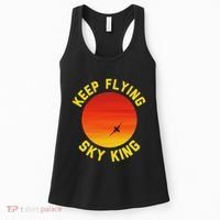 Keep Flying Sky King Aviation Pilot Airplane Women's Tank Top thumb 0