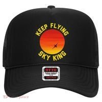 Keep Flying Sky King Aviation Pilot Airplane Hat thumb 0