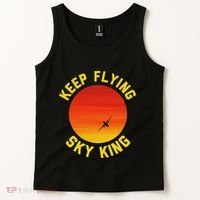 Keep Flying Sky King Aviation Pilot Airplane Tank Top thumb 2