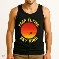 Keep Flying Sky King Aviation Pilot Airplane Tank Top thumb 3