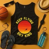 Keep Flying Sky King Aviation Pilot Airplane Tank Top thumb 4