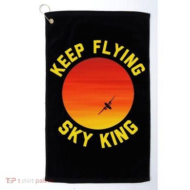 Keep Flying Sky King Aviation Pilot Airplane Golf Towel