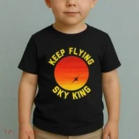 Keep Flying Sky King Aviation Pilot Airplane Toddler T-Shirt thumb 2