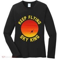 Keep Flying Sky King Aviation Pilot Airplane Women's Long Sleeve Shirt thumb 0