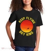 Keep Flying Sky King Aviation Pilot Airplane Kids T-Shirt thumb 2