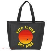 Keep Flying Sky King Aviation Pilot Airplane Tote Bag thumb 0