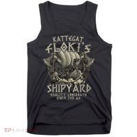Kattegat Floki's Shipyards Quality Longboats Since 793 Ad Tank Top thumb 0