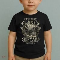 Kattegat Floki's Shipyards Quality Longboats Since 793 Ad Toddler T-Shirt thumb 2