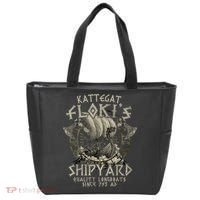 Kattegat Floki's Shipyards Quality Longboats Since 793 Ad Tote Bag thumb 0