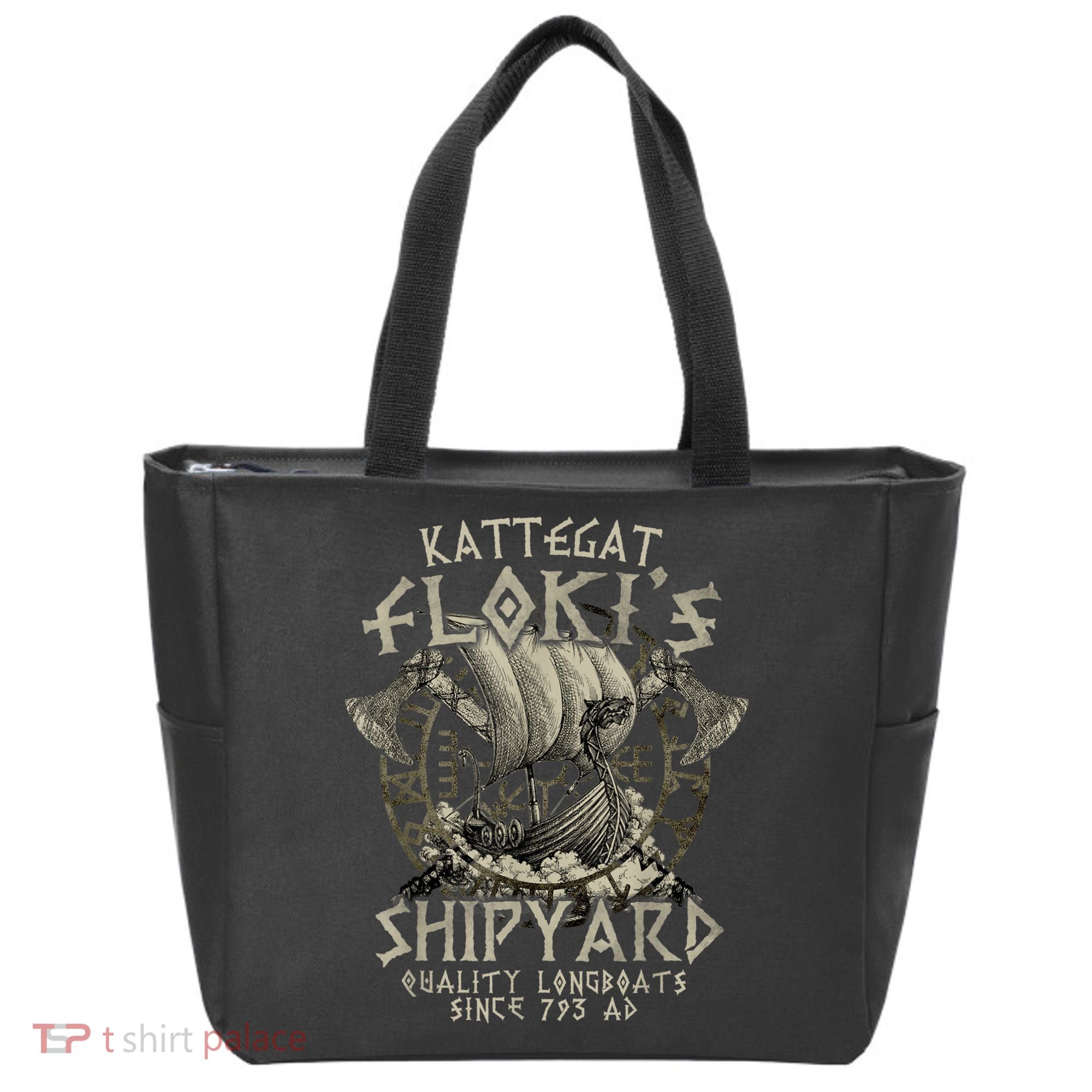 Kattegat Floki's Shipyards Quality Longboats Since 793 Ad Tote Bag
