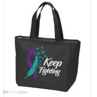 Keep Fighting Suicide Prevention Awareness Tote Bag thumb 3