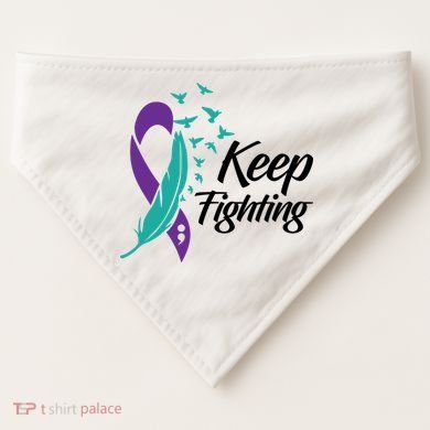 Keep Fighting Suicide Prevention Awareness USA-Made Doggie Bandana