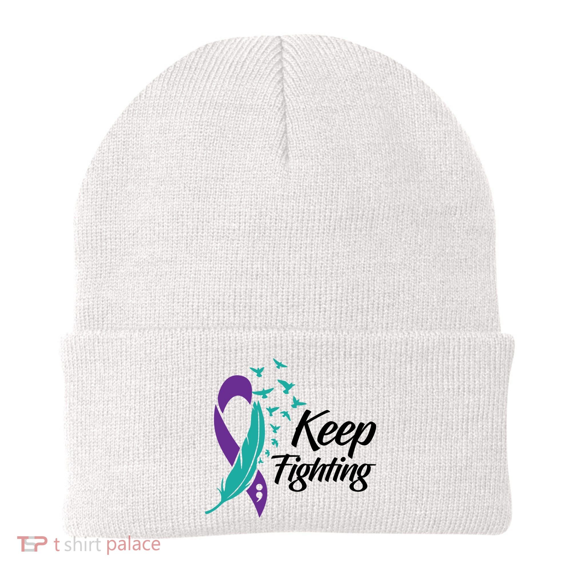 Keep Fighting Suicide Prevention Awareness Beanie