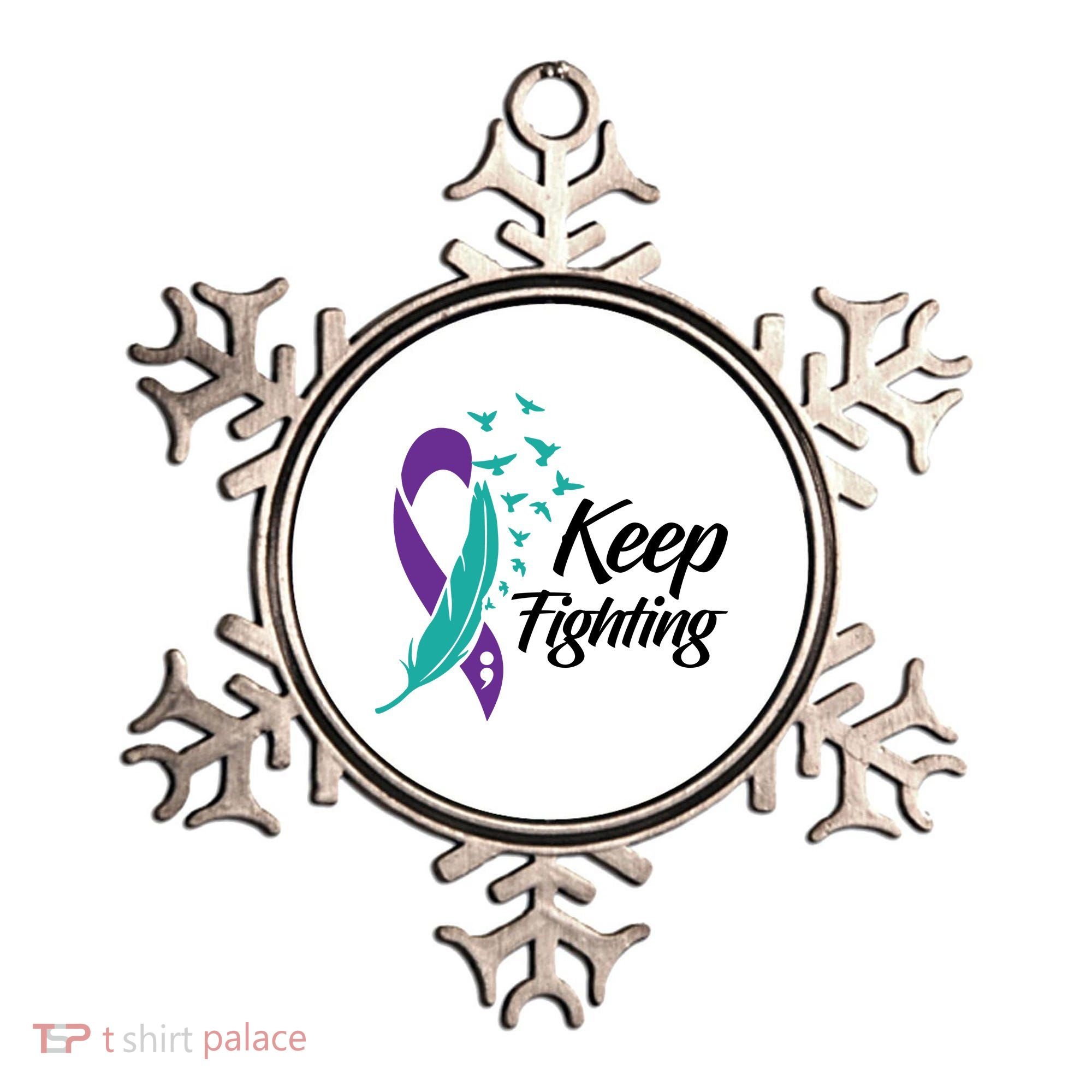 Keep Fighting Suicide Prevention Awareness Ornament