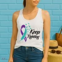Keep Fighting Suicide Prevention Awareness Women's Tank Top thumb 2