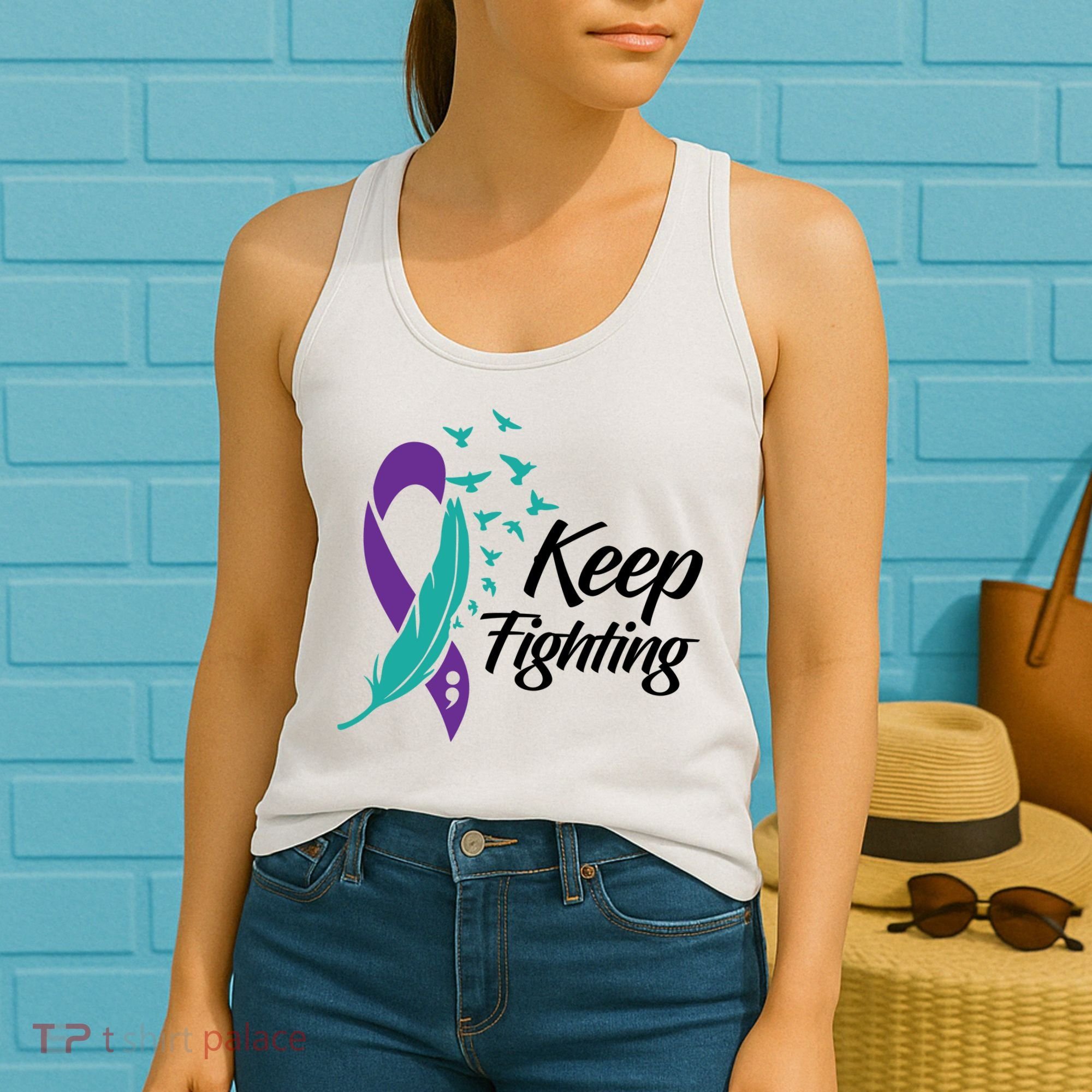 Keep Fighting Suicide Prevention Awareness Women's Tank Top