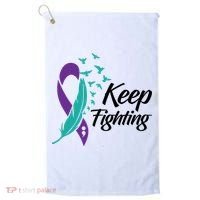 Keep Fighting Suicide Prevention Awareness Golf Towel thumb 0