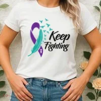 Keep Fighting Suicide Prevention Awareness Women's T-Shirt thumb 2