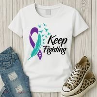 Keep Fighting Suicide Prevention Awareness Women's T-Shirt thumb 3