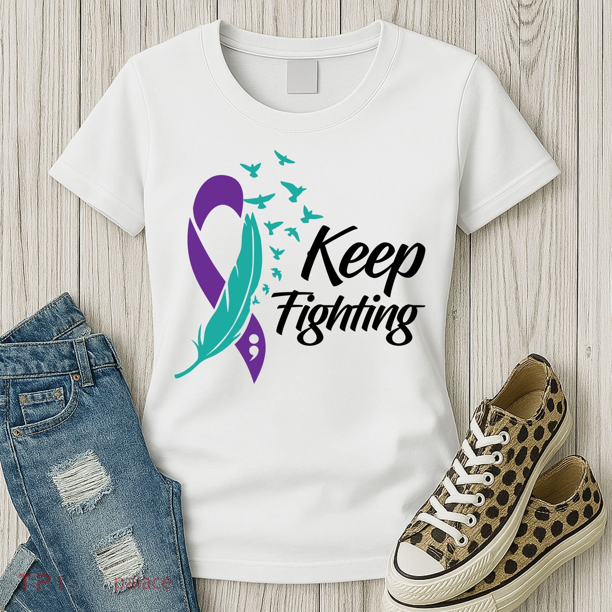 Keep Fighting Suicide Prevention Awareness Women's T-Shirt