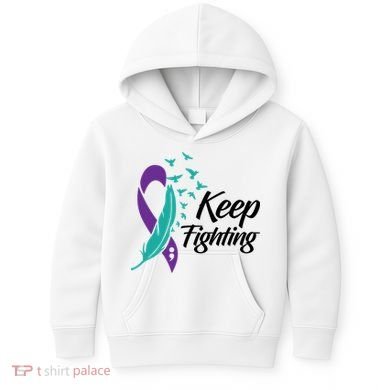 Keep Fighting Suicide Prevention Awareness Kids Hoodie