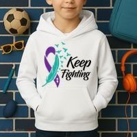 Keep Fighting Suicide Prevention Awareness Kids Hoodie thumb 2