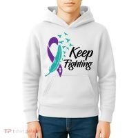 Keep Fighting Suicide Prevention Awareness Kids Hoodie thumb 4