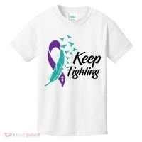 Keep Fighting Suicide Prevention Awareness Kids T-Shirt thumb 0