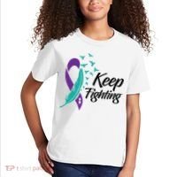 Keep Fighting Suicide Prevention Awareness Kids T-Shirt thumb 2