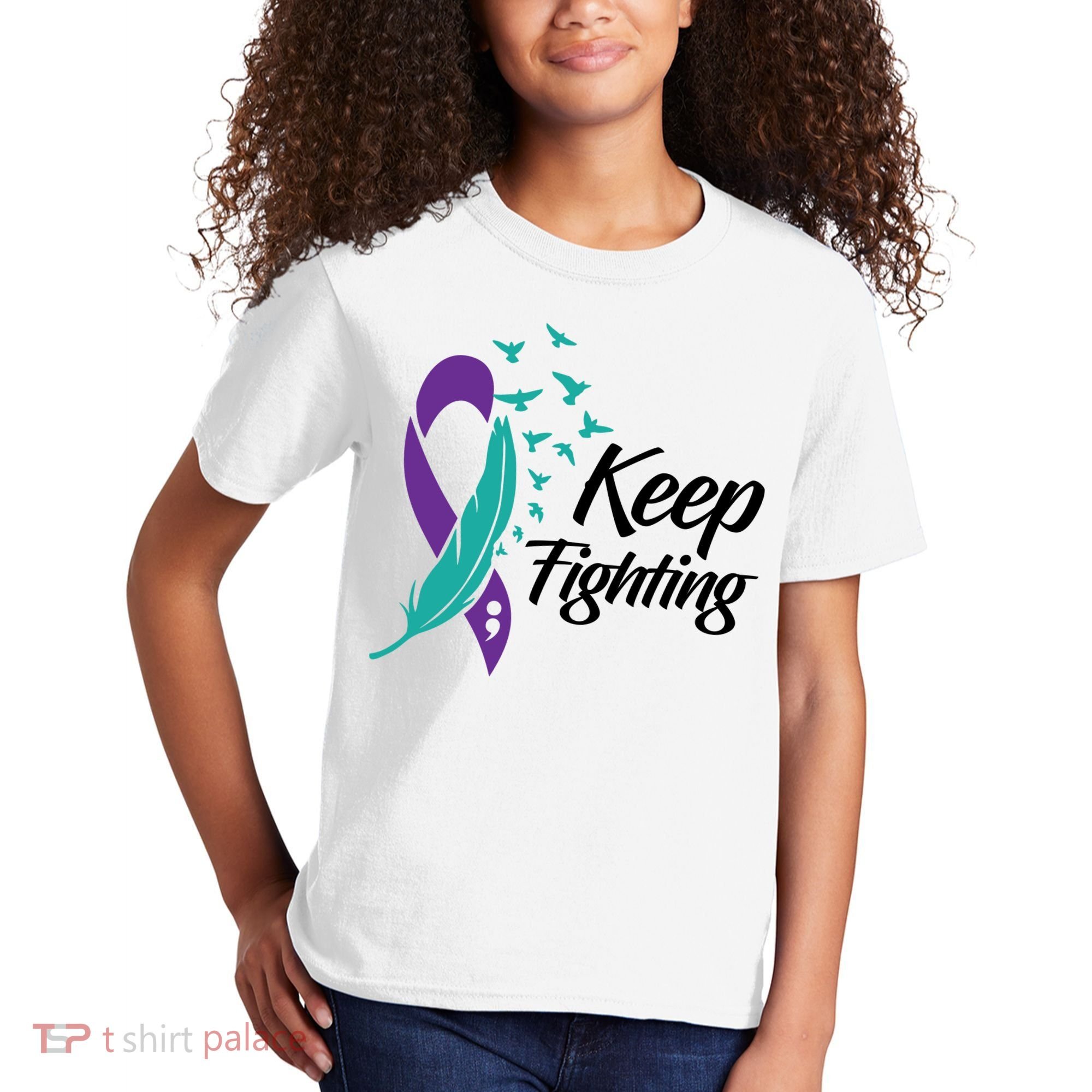 Keep Fighting Suicide Prevention Awareness Kids T-Shirt