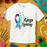 Keep Fighting Suicide Prevention Awareness Kids T-Shirt thumb 3
