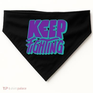 Keep Fighting Suicide Prevention Awareness Retro USA-Made Doggie Bandana