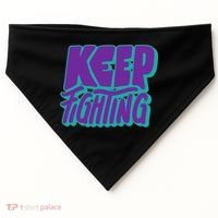 Keep Fighting Suicide Prevention Awareness Retro USA-Made Doggie Bandana thumb 0