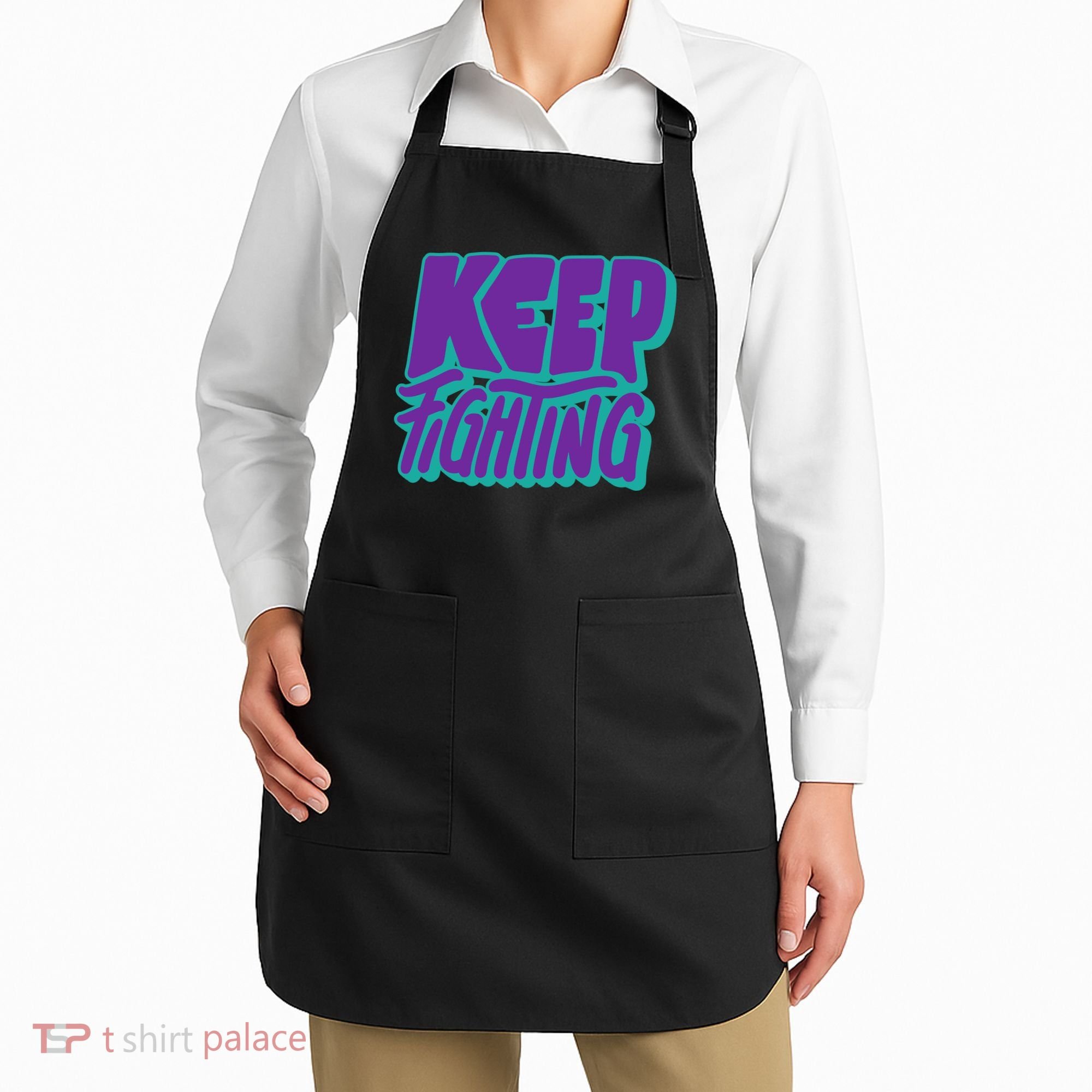 Keep Fighting Suicide Prevention Awareness Retro Apron