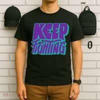 Keep Fighting Suicide Prevention Awareness Retro T-Shirt thumb 6