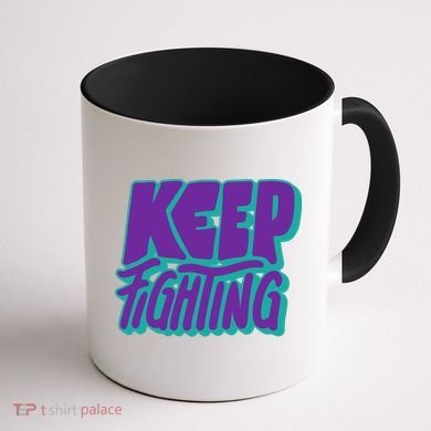 Keep Fighting Suicide Prevention Awareness Retro Coffee Mug back