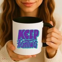 Keep Fighting Suicide Prevention Awareness Retro Coffee Mug thumb 3