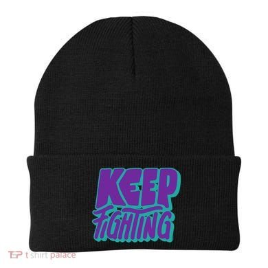 Keep Fighting Suicide Prevention Awareness Retro Beanie