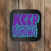 Keep Fighting Suicide Prevention Awareness Retro Coaster thumb 0