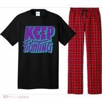 Keep Fighting Suicide Prevention Awareness Retro Pajama Set thumb 0