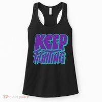 Keep Fighting Suicide Prevention Awareness Retro Women's Tank Top thumb 0
