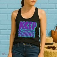 Keep Fighting Suicide Prevention Awareness Retro Women's Tank Top thumb 2