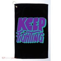 Keep Fighting Suicide Prevention Awareness Retro Golf Towel thumb 0