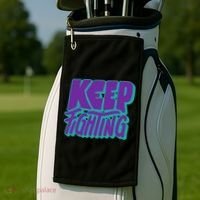 Keep Fighting Suicide Prevention Awareness Retro Golf Towel thumb 2