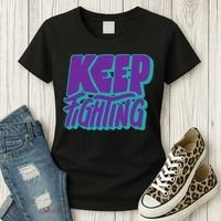 Keep Fighting Suicide Prevention Awareness Retro Women's T-Shirt thumb 3
