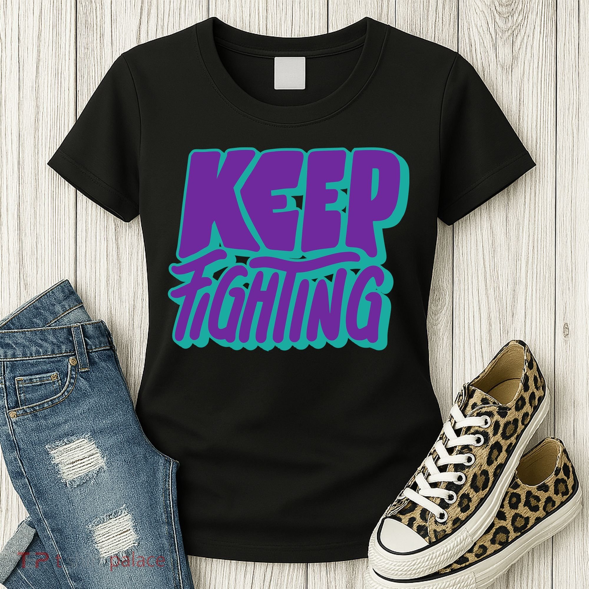 Keep Fighting Suicide Prevention Awareness Retro Women's T-Shirt