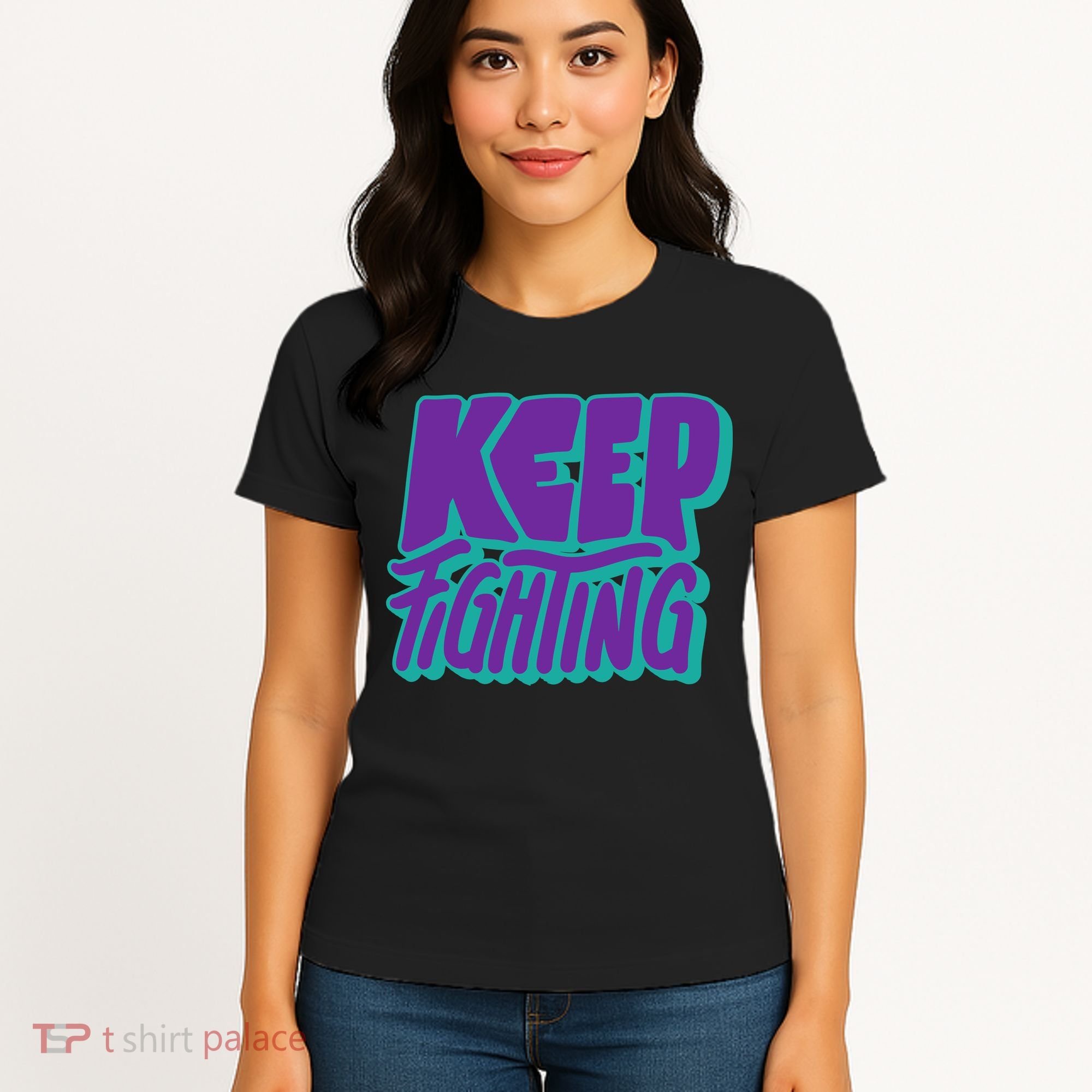 Keep Fighting Suicide Prevention Awareness Retro Women's T-Shirt